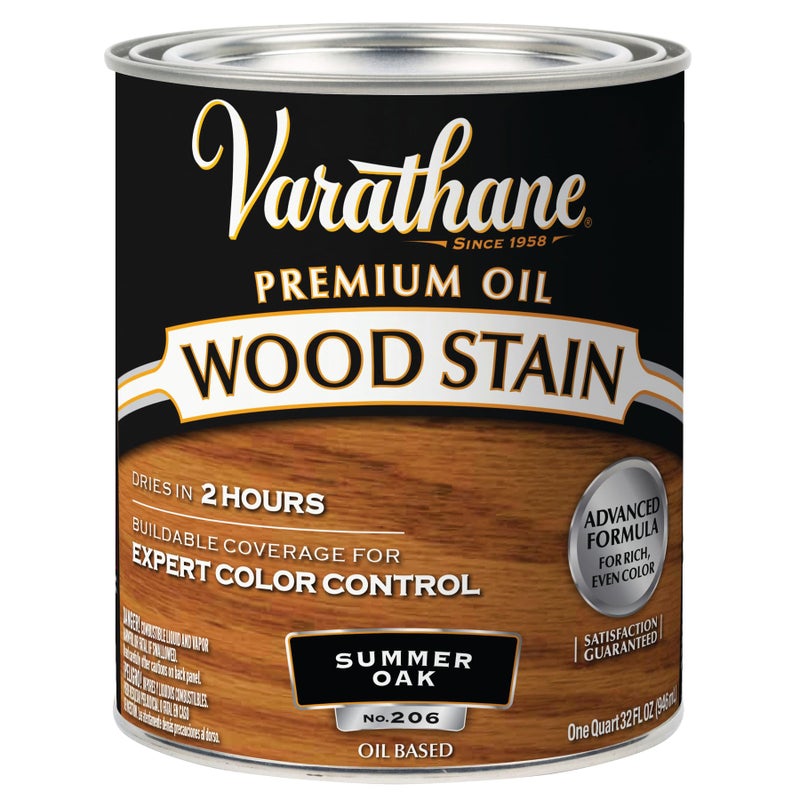 Varathane 1 qt Rust-Oleum Brands 211689H Summer Oak Varathane Oil-Based Interior Wood Stain - Image 1